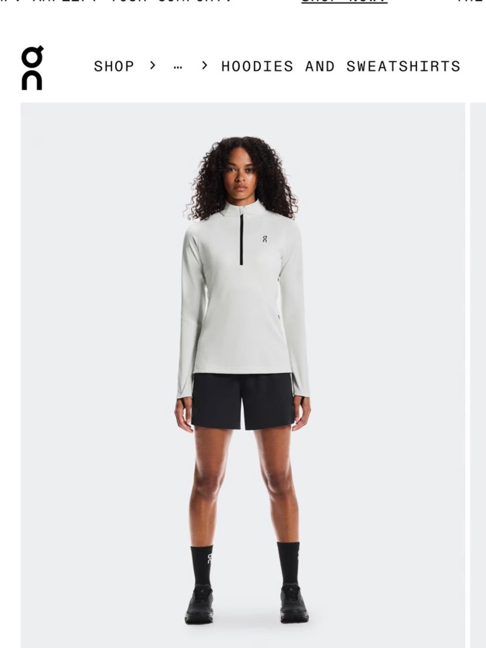 On Running Women's Quarter-Zip Pullover - Cream/Off-White